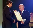 Borut Pahor, predsednik Vlade RS in 2. v glasovanju za Slovenca leta 2008 in Branko Pavlin, predsednik uprave časopisne hiše Dnevnik