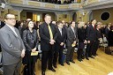 Natalija Komljanc, strokovna direktorica Zavoda RS za šolstvo s soprogom, Igor Majerle, ravnatelj Gimnazije Celje - Center, Janez Pastar, predsednik skupnosti slovenskih gimnazij, Bojan Šrot, župan občine Celje, Mojca Grobelnik, vodja službe za odnose z javnostmi na Ministrstvu za šolsvo in šport, Igor Lukšič, minister za šolstvo in šport in Miran Potrč, poslanec SD