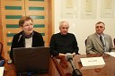 Prof. dr. Marjeta Ciglenečki, doc. prof. dr. Jure Mikuž in doc. dr. Vinko Rajšp