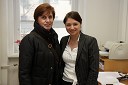 Danica Ksela, novinarka POP TV in Alenka Šurlan, odgovorna za odnose z javnostmi v kabinetu župana MOM