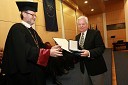 Prof. dr. Ivan Rozman, rektor Univerze v Mariboru in Marjan Premik, dobitnik Srebrnega znaka UM za leto 2008