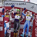 2. mesto: Didier Cuche, Švica, 1. mesto: Ted Ligety, ZDA in 3. mesto: Massimiliano Blardone, Italija