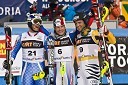 Giuliano Razzoli, Italija, 2.mesto,  Julien Lizeroux, Francija, 1. mesto, in Felix Neureuther, Nemčija, 3.mesto