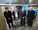 Andrej Gregorič, predsednik Letalskega centra Maribor, Franc Kangler, župan Mestne občine Maribor, Milan Pogačnik, minister za kmetijstvo, gozdarstvo in prehrano in Jožef Merkuš, župan občine Hoče-Slivnica