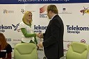 Sabina Veit, atletinja in Peter Kukovica, predsednik Atletske zveze Slovenije