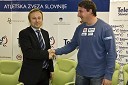 Peter Kukovica, predsednik Atletske zveze Slovenije in Primož Kozmus, atlet