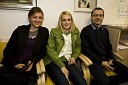 Liona Rebernik, atletinja, Sabina Veit, atletinji in Iztok Ciglarič, predsednik Atletskega kluba Poljane Maribor