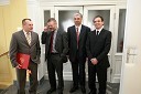 Franc Kangler, župan Mestne občine Maribor, Vili Rezman, župan občine Ruše, mag. Boris Podvršnik, župan občine Zreče in prof. dr. Otmar Kugovnik, profesor na Fakulteti za šport in predsednik Slovenske univerzitetne športne zveze