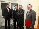 Mag. Boris Podvršnik, župan občine Zreče, prof. dr. Otmar Kugovnik, profesor na Fakulteti za šport in predsednik Slovenske univerzitetne športne zveze, Vili Rezman, župan občine Ruše in Franc Kangler, župan Mestne občine Maribor