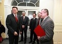 Borut Pahor, predsednik Vlade RS, mag. Boris Podvršnik, župan občine Zreče, prof. dr. Otmar Kugovnik, profesor na Fakulteti za šport in predsednik Slovenske univerzitetne športne zveze, Vili Rezman, župan občine Ruše in Franc Kangler, župan Mestne občine Maribor