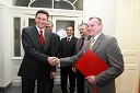 Borut Pahor, predsednik Vlade RS, mag. Boris Podvršnik, župan občine Zreče, prof. dr. Otmar Kugovnik, profesor na Fakulteti za šport in predsednik Slovenske univerzitetne športne zveze, Vili Rezman, župan občine Ruše in Franc Kangler, župan Mestne občine Maribor