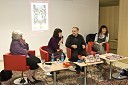 Dušica Kunaver, samostojna kulturna publicistka, Manca Košir, publicistka, Feri Lainšček, pisatelj in Lara Jankovič, igralka