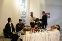 Branko Žerdoner, predsednik uprave Mariborske livarne Maribor, Andrej Perovšek, trener Tine Maze, Tina Maze, alpska smučarka, Andrea Massi, trener Tine Maze, in Milan Jarc, lastnik podjetja Avto Jarc d.o.o. Maribor