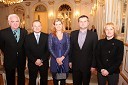 Karl Midlil, mestni svetnik MOM , Franc Kangler, župan Maribora, Milica Simonič Steiner, direktorica Mestne uprave Maribor s spremljevalcem ter Duška Jurenec, vodja kabineta župana Mestne občine Maribor