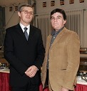 Leopold Kremžar, predsednik Športne zveze Maribor in Zoran Milovanovič, urednik športa na Radiu Maribor