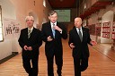 Darko Šarac, avtor razstave, dr. Danilo Türk, predsednik Republike Slovenije in Božo Dimnik, predsednik Društva Slovensko-Hrvaškega prijateljstva