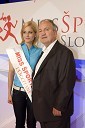 Ajda Sitar, Miss športa 2009 in Srečko Čož, vodja projekta Miss športa