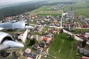 Fotografirano iz letala Douglas DC-6B