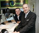 Sašo Papp, programski direktor radijske mreže Infonet ter moderator na Radiu 1 in Boris Sovič, mariborski župan v letih 1998-2006