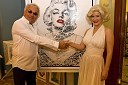 Prof. Daniele Ermes Dondé, italijanski slikar in Danica Lovenjak kot Marilyn Monroe