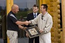 Marko Štirn, idejni vodja projekta Golf igrišča Diners Club Ljubljana, Saša Pušnik in Anton Horvatič, direktorja Diners Cluba Slovenije