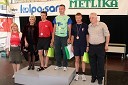 Renata Brunskole, županja občine Metlika, Simona Žugelj, druga kraljica metliške črnine, Stanko Brozovič, AK Portovald, Marko Komat, DTP Trebnje, Jože Plahuta, 20. MOTB SV in Andrej Sever, predsednik Športne zveze Občine Metlika