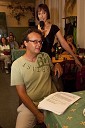 Andrej Blatnik, nominiranec za nagrado Kresnik 2009 in Tina Košir, povezovalka dogodka