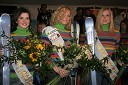 Valentina Pirih iz Nove Gorice - 2. spremljevalka, Anja Abramovič iz Ljubljane - Snežna Kraljica 2006 in Manja Podpečan iz Ljubnega ob Savinji - 1. spremljevalka