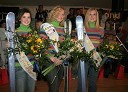 Valentina Pirih iz Nove Gorice - 2. spremljevalka, Anja Abramovič iz Ljubljane - Snežna Kraljica 2006 in Manja Podpečan iz Ljubnega ob Savinji - 1. spremljevalka