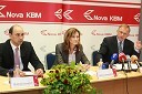 Matjaž Kovačič, predsednik uprave Nova KBM d.d., Manja Skernišak, članica uprave Nova KBM d.d. in Franc Škufca, predsednik nadzornega sveta Nova KBM d.d.