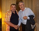 Boško Petrović, glasbenik in Petar Radović, odgovorni urednik razvedrilnega programa TV Slovenija