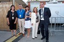 Bistra Varl, vodja protokola teniškega turnirja Banka Koper Slovenia Open, Tomaž Gantar, župan občine Piran s soprogo Bilanko, Mima Jaušovec, nekdanja kapetanka slovenske ženske teniške reprezentance in Andrej Bizjak, direktor Banka Koper Slovenia Open