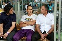 Zlatko Zahovič, športni direktor NK Maribor , Ante Šimundža, pomočnik trenerja NK Maribor in Darko Milanič, trener NK Maribor 	 
		 
	