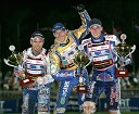 Zmagovalni oder, od leve: drugouvrščeni Nicki Pedersen (Danska), zmagovalec Tony Rickardsson (Švedska)in tretjeuvrščeni Matej Žagar (Slovenija)