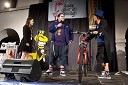 Predstavnica Radia Center, Boštjan Gorenc - Pižama, stand up komik in Andrej Težak - Tešky, povezovalec večera