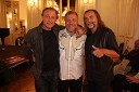 Aleksander Mežek, pevec, Milan Pečovnik - Pidži, pevec in  	Dragan Bulič, glasbeni urednik Radia Slovenija