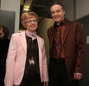 Majda Šimek, žena Vinka Šimeka in Rajko Djordjevič, direktor VTV (Velenjska televizija)