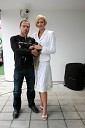 Anja Križnik Tomažin, TV voditeljica in povezovalka otvoritve ter njen mož Matej Križnik, direktor fotografije VPK