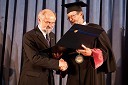 Prof. dr. Erwin Neher, prejemnik naziva častnega doktorja UM in prof. dr. Ivan Rozman, rektor Univerze v Mariboru