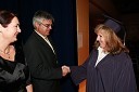 Mag. Majda Kralj, direktorica poslovnega sistema Academia, Samo Hribar Milič, generalni direktor GZS in diplomantka VSŠ Academia