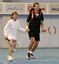 Mima Jaušovec, kapetanka slovenske ženske teniške reprezentance in Stefan Edberg, tenisač