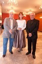 Ranko Novak, oblikovalec, profesor na ALU, Barbara Hieng Samobor, direktorica MGL in Vasja Predan, teatrolog in kritik