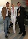 Miran Ališič, športni novinar Pop Tv, Polona Baš, Miss Universe 2003 in Tom Fux, generalni direktor podjetja Toyota Adria d.o.o.