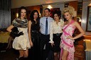 Jana Koteska, manekenka, Sabina Remar, Miss Universe 2004 ter manekenka, Saša Omerovič, maneken, Gea Erjavec, Miss Alpe Adria Slovenije 2009 in Nina Kohne, manekenka

