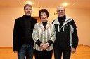 Domen Verderber, glasbenik, Irma Rauh, glasbena urednica na Radio Slovenija in Toni Verderber, glasbenik