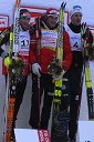 2. mesto: Tobias Angerer, Nemčija, 1. mesto: Petter Northug, Norveška in 3. mesto: Jesper Modin, Švedska