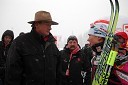 Dr. Danilo Türk, predsednik Republike Slovenije in Petra Majdič, smučarska tekačica