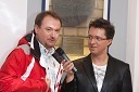 Patrik Greblo, glasbenik in Andrej Hofer, voditelj prireditve