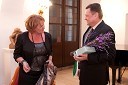 Tea Leban, direktorica Varstveno-delovnega centra Nova Gorica in Zoran Jankovič, župan Ljubljane