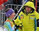 Tina Maze, smučarka (Slovenija) in Polde Flisar, tehnični sodelavec alpskih disciplin